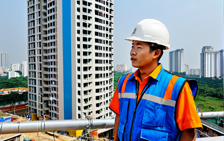 HVAC Engineer on a Construction Site**

"A fully clothed, professional HVAC engineer wearing a hard hat and safety vest, inspecting newly installed ductwork on a bustling construction site in Ho Chi Minh City. Modern high-rise buildings in the background. Safe for work, appropriate content, perfect anatomy, correct proportions, natural pose, professional, well-formed hands, proper finger count, natural body proportions, modest clothing, family-friendly."

**